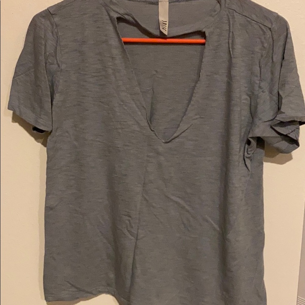 Pink lily cut out tshirt